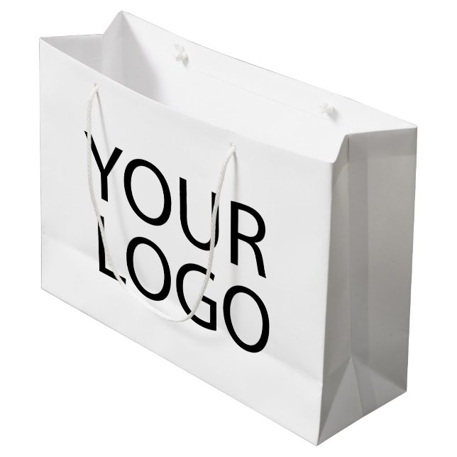 Business Logo | Custom shopping bags with logo (Front Angled)