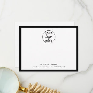 Business Logo Custom thank You Note Card