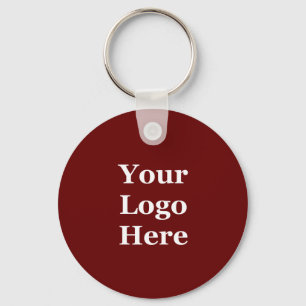 Business Logo Dark Red Template Keychain
