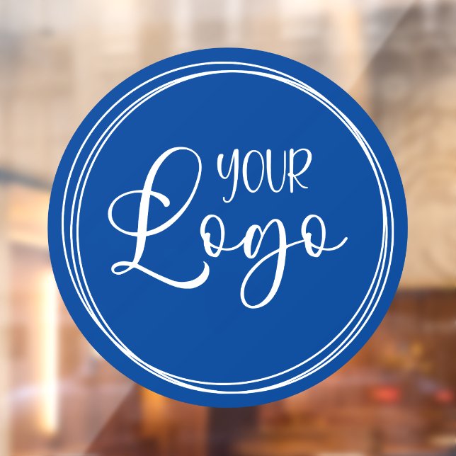 Business Logo Deep Blue Circle Window Cling (Sheet 2)