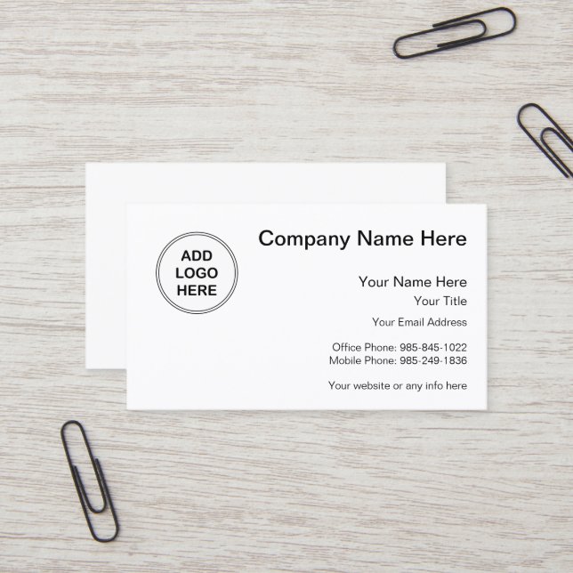 Business Logo Design Card (Front/Back In Situ)