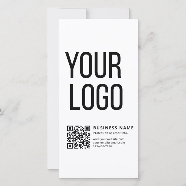 Business Logo & Editable Qr Code (Front)