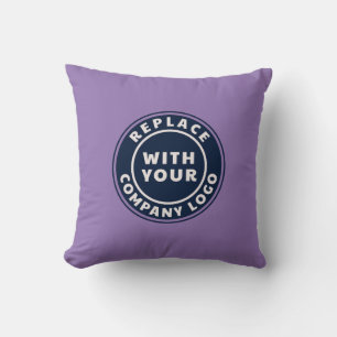 Business Logo Elegant Company Showroom Custom Throw Pillow