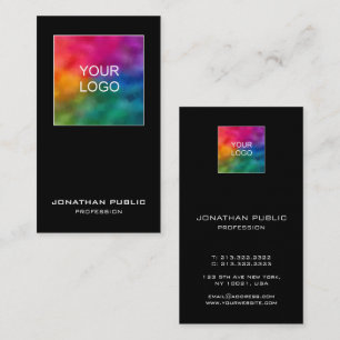 Business Logo Elegant Professional Modern Vertical Business Card