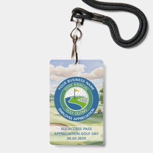 Business Logo Employee Appreciation Golf Event Badge