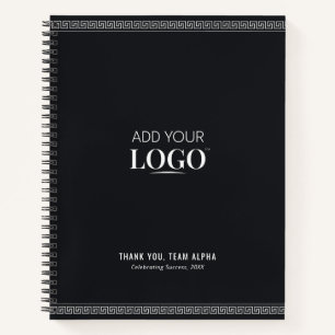 Business Logo Employee Appreciation Greek Meander  Notebook