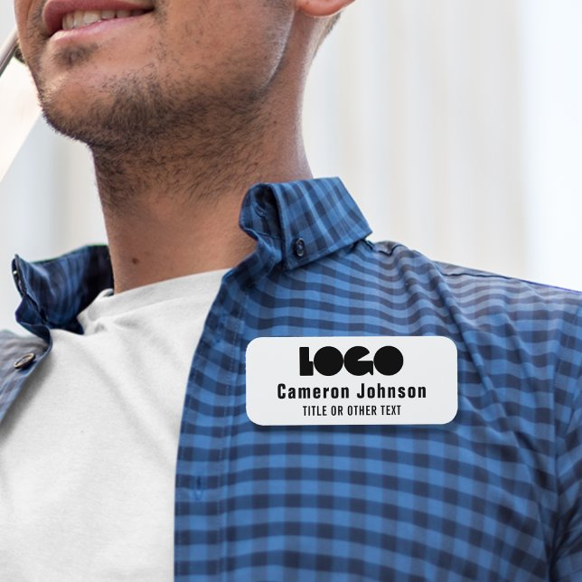 Business logo Employee Magnetic badge Name tag (Creator Uploaded)