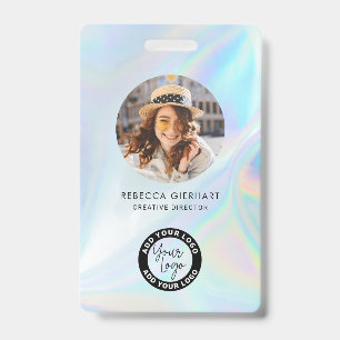 Business Logo Employee Name Photo ID Badge