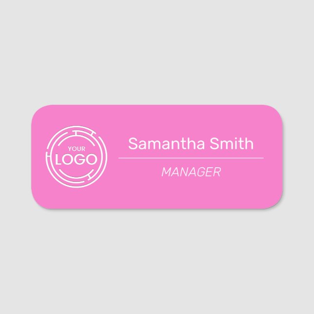 Business Logo Employee Name Tag (Front)