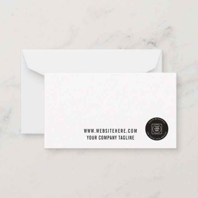 Business Logo Employee Offices Note Card (Front)