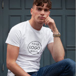 Business Logo Employee Staff Company Branded T-Shirt<br><div class="desc">A simple custom business template in a modern minimalist style which can be easily updated with your company logo. If you need any help personalizing this product,  please contact me using the message button below and I will be happy to help.</div>