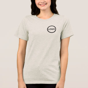 Business Logo Employee Staff Company Branded Tri-Blend Shirt