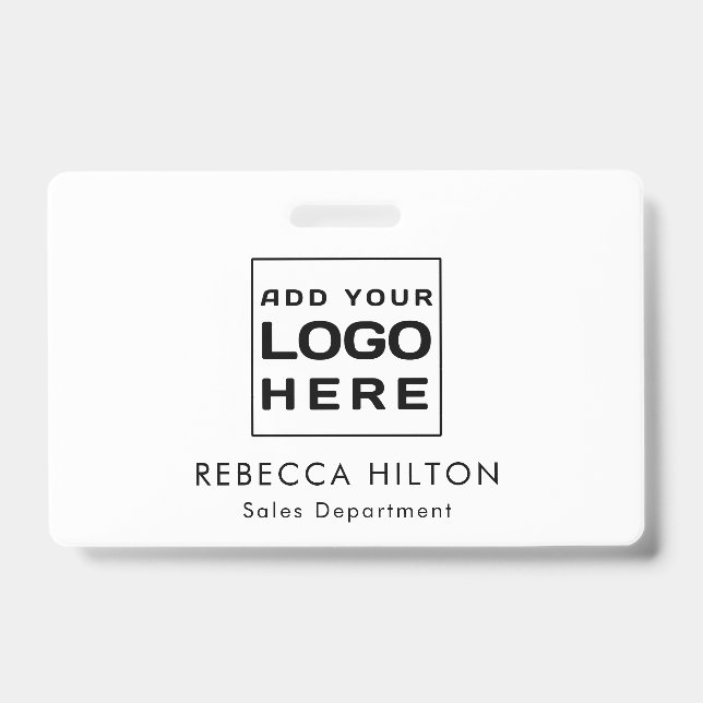 Business Logo Employees Custom Badge (Front)
