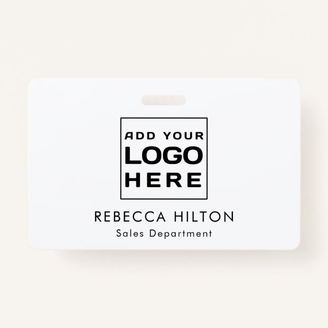 Business Logo Employees Custom Badge (Front)
