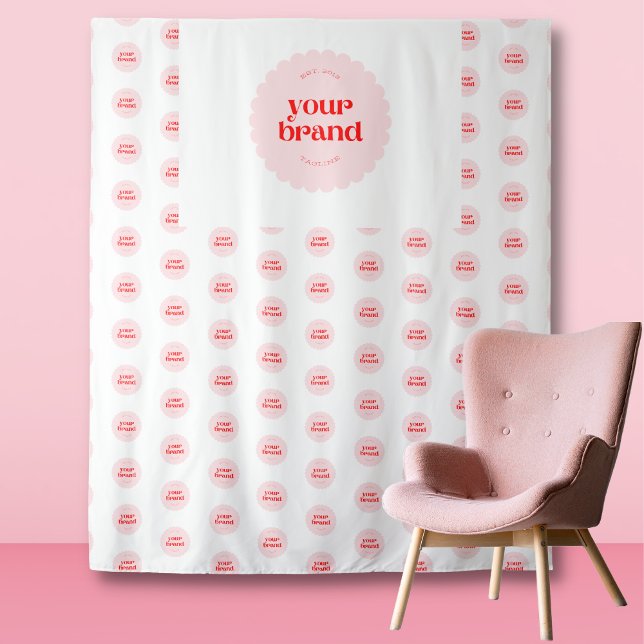 Business Logo Event Step & Repeat Backdrop Tapestry (Creator Uploaded)