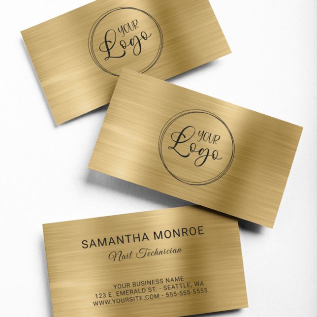 Business Logo Faux Gold Foil Business Card (Business Logo Faux Gold Foil Business Card)