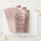 Business Logo Faux Rose Gold Foil