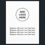 Business Logo Flyer Template<br><div class="desc">Used these business flyers by replacing the template logo with your own business logo or graphic to promote your business or extend your brand anywhere you send these flyers. Promote your business, an event, or product.</div>