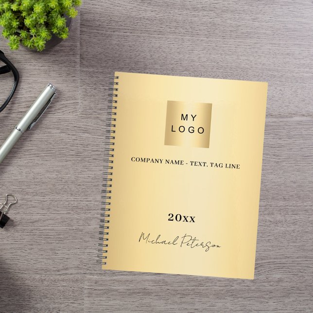 Business logo gold elegant name script 2027 planner (Creator Uploaded)