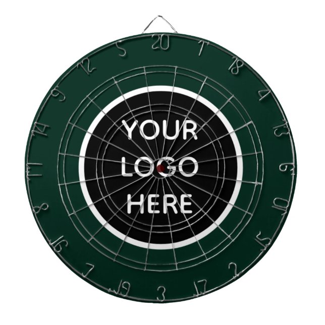 Business Logo Green Company Promotional Modern Dartboard (Front)