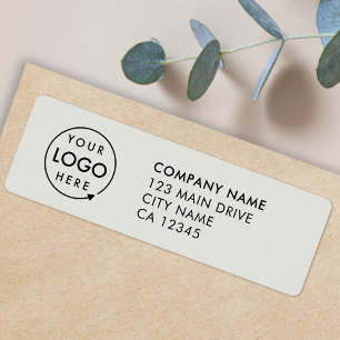 Business Logo Grey Neutral Modern Return Address