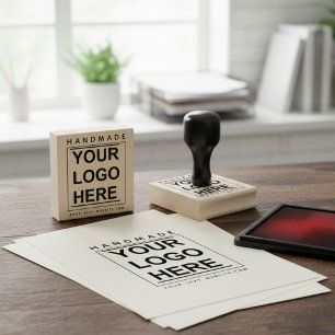 Business Logo & Handmade Website Custom Brand Rubber Stamp