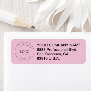 Business logo here Custom Corporate Pink