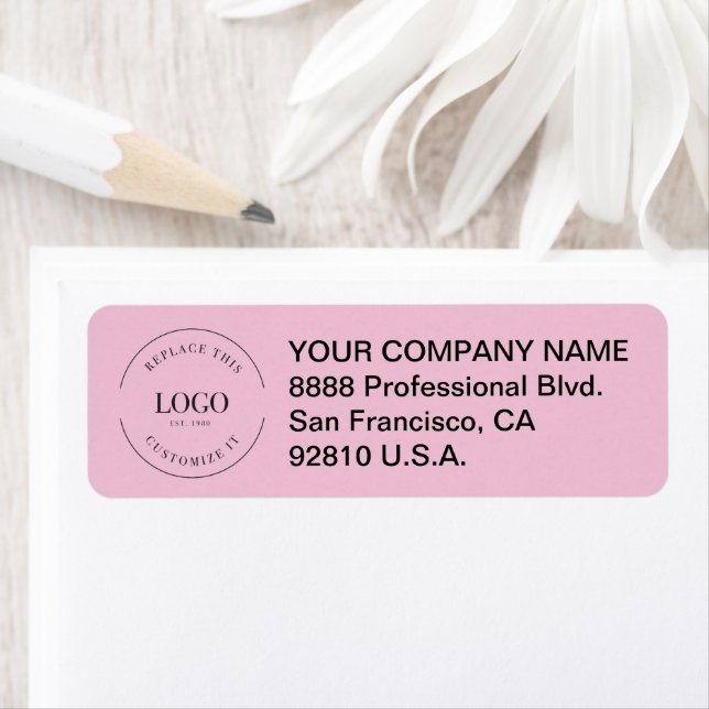 Business logo here Custom Corporate Pink (Insitu)