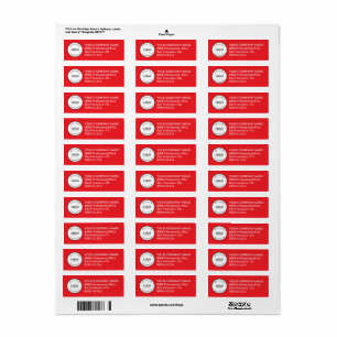Business logo here Custom Corporate red