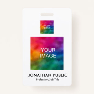 Business Logo Here Employee Photo Name And Title Badge