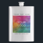 Business Logo Here Modern Elegant Template Best Hip Flask<br><div class="desc">Customizable Business Company Corporate Here Or Your Image Photo Picture Elegant Modern Trendy Template Classic Flask.</div>