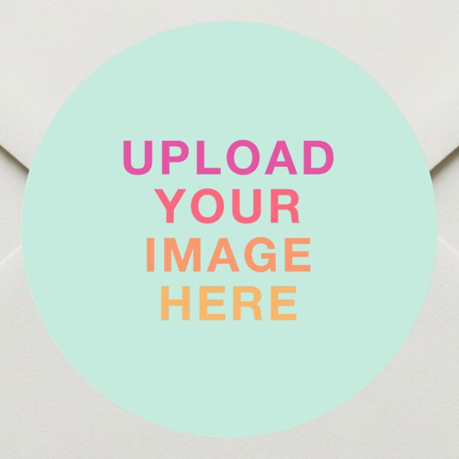 Business Logo Image Mint Green Classic Round Sticker (Creator Uploaded)