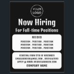 Business Logo, Job Vacancy Recruitment Advertising Flyer<br><div class="desc">Business Logo,  Job Vacancy Recruitment Advertising Flyers By The Business Card Store.</div>