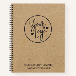 Business Logo Kraft Small Business Notebook