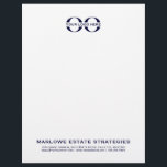 Business Logo Letterhead<br><div class="desc">Create a professional impression with our Minimalist Business Logo Letterhead. Crafted for estate planners, law firms, and professional services, this design features your personalized logo, company name, and contact information elegantly arranged in navy blue on a crisp white background. This letterhead is perfect for official correspondence, enhancing your brand identity...</div>