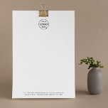 Business Logo Letterhead | Company Branded Letters<br><div class="desc">A clean, simple, modern business letterhead template featuring your company logo in a professional minimalist layout. Designed for US standard letter size (8.5" x 11"), this elegant white stationery provides a polished, branded look for all your professional correspondence. The footer includes customizable contact details such as your phone number, email,...</div>