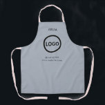 Business Logo Light Grayish Employee Staff Name Apron<br><div class="desc">Business Logo Light Grayish Blue Employee Staff Name
A simple Light Grayish Blue custom business template in a modern minimalist style which can be easily updated with your company logo and text. 
business, logo, blush, Light Grayish Blue, employee, staff, name, server, company logo, Light Grayish Blue logo</div>