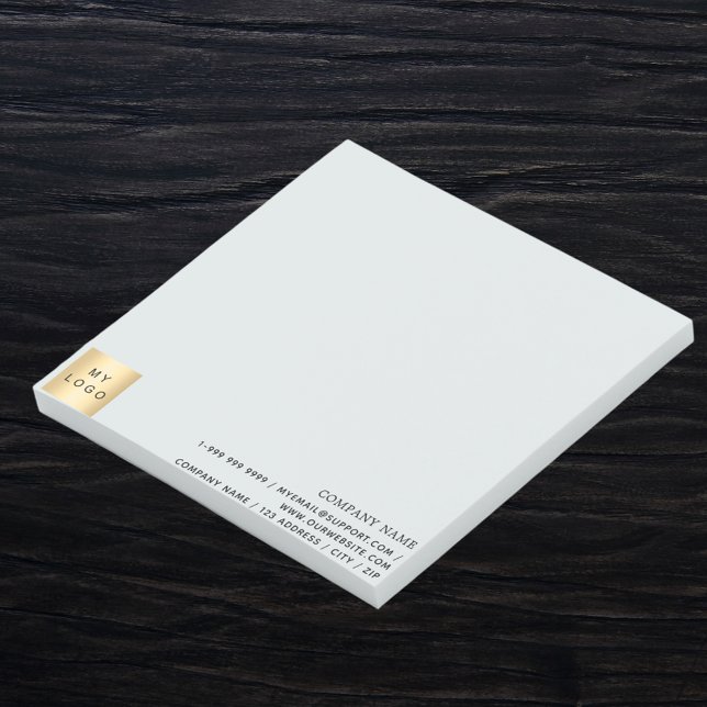 Business logo light grey post-it notes (Creator Uploaded)