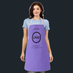Business Logo Light Purple Employee Staff Name Apron<br><div class="desc">Business Logo Light Purple Employee Staff Name
A simple Light Purple custom business template in a modern minimalist style which can be easily updated with your company logo and text. 

business, logo, blush, Light Purple, employee, staff, name, server, company logo, Light Purple logo</div>