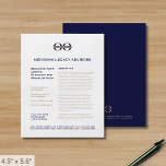 Business Logo Marketing Flyer<br><div class="desc">A simple custom navy blue and gold business flyer template in a modern minimalist style that can be easily updated with your company logo, contact details, and custom flyer text. Ideal for marketing products, services, promotions, event pricing, and more. Perfect for business professionals looking to enhance their brand presence.</div>