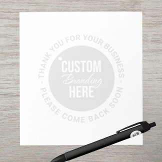 Business Logo Memo Message Thank You Notepad
