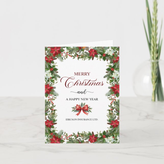 Business Logo Merry Christmas Thank You Card   (Devant)