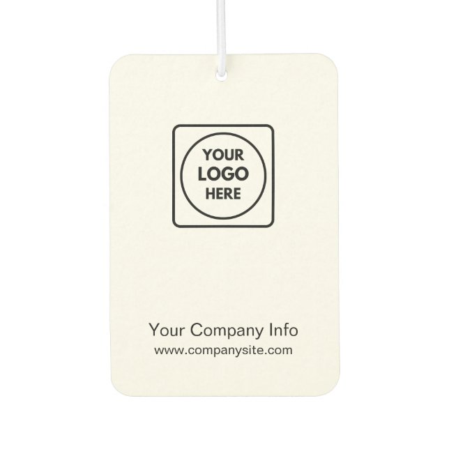 Business Logo Minimal Clean Simple Branding Design Air Freshener (Front)