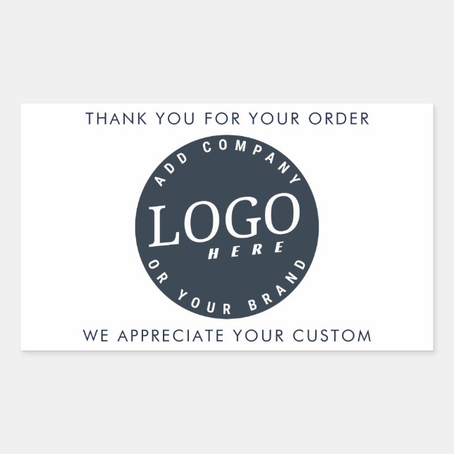 Business Logo Minimalist Client Appreciation Sticker (Front)