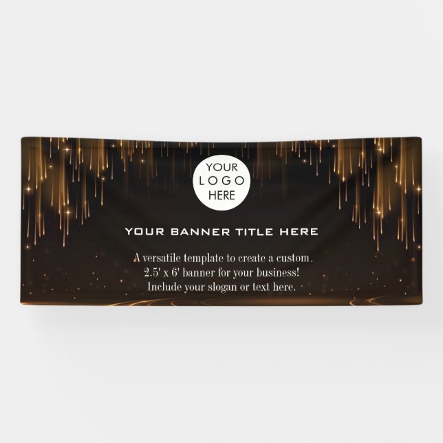 Business Logo Minimalist Modern professional black Banner (Horizontal)