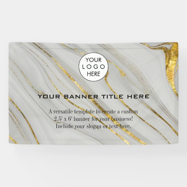 Business Logo Minimalist Modern professional white Banner (Horizontal)