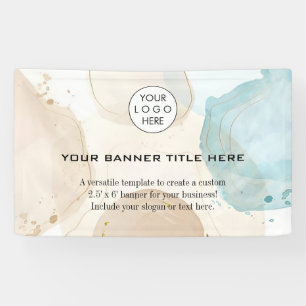 Business Logo Minimalist Modern professional white Banner