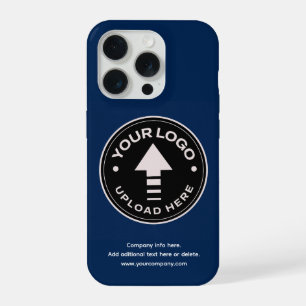 Business Logo Minimalist Navy Blue iPhone 15 Pro Case