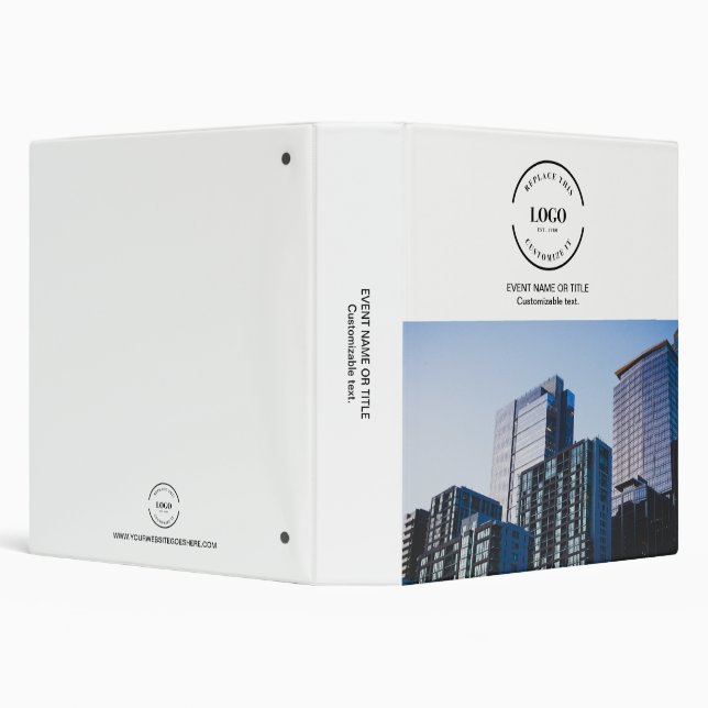 Business Logo Minimalist Professional Custom Photo Binder (Background)
