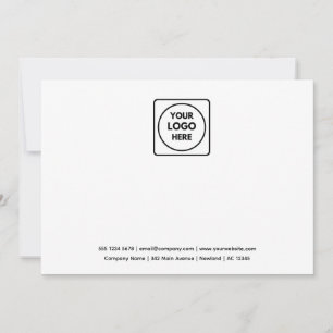 Business Logo   Minimalist Professional White  Card